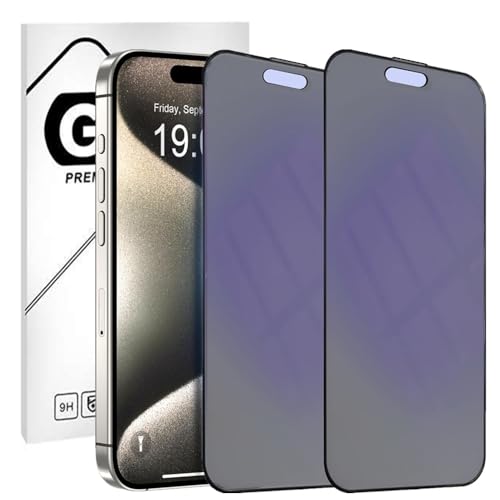【ブルーライトカット&アンチグレア&覗き見防止】【2枚セット】 for iPhone 16 Pro 用 強化 全面保護 フィルム さらさら感 アイフォン16 Pro 覗き見防止 プライバシー保護 ガラスフィルム アンチグレア フィルム ゲーム用 反射防止