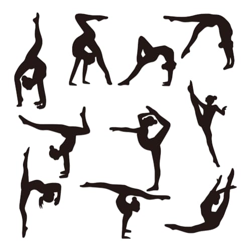 SUPERDANT Gymnastics Wall Stickers Girls Wall Decal Gymnastic Posture Vinyl Wall Art Stickers Decor Peel and Stick DIY Art Wall Decors for Bedroom Living Room Nursery Bathroom - Image 3
