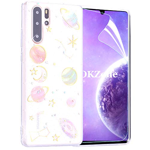 OKZone Funda Huawei P30 Pro, [Serie Cielo Cielo Estrelladodo] Cárcasa Glitter Brillante TPU Silicona Parachoque Teléfono Funda Móvil Case para Huawei P30 Pro (Cielo Estrellado) Cover
