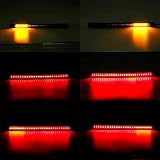 2 x 48 LED elastyczne tylne światła hamowania, listwa świetlna motocyklowa, kierunkowskaz światła