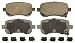 Wagner ThermoQuiet QC1326 Ceramic Disc Pad Set With Installation Hardware, Rear