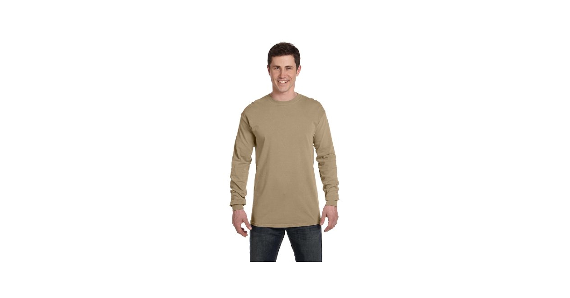 BEYOND CLOSET♥Handmade Detail American Long Sleeve Comfort Colors Ringspun Garment-Dyed Long-Sleeve T-Shirt