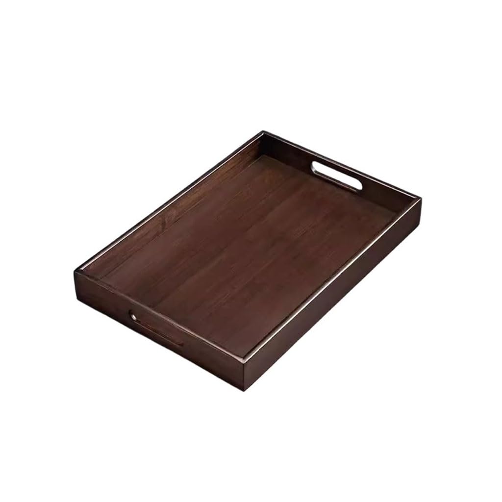 Bandejas Servir Comida Bandeja de té Rectangular Estilo Chino for el hogar, Bandeja Fruta cocida en Estufa, Comida for Servicio cafetería y Restaurante Mesa Cama | B