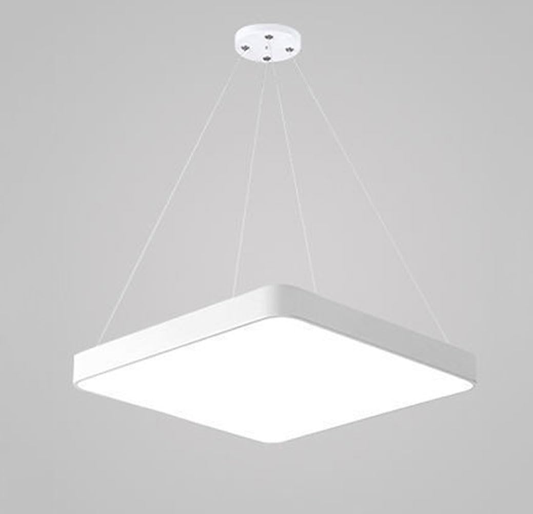 Plafonnier LED carré 48W de style industriel noir et blanc variable