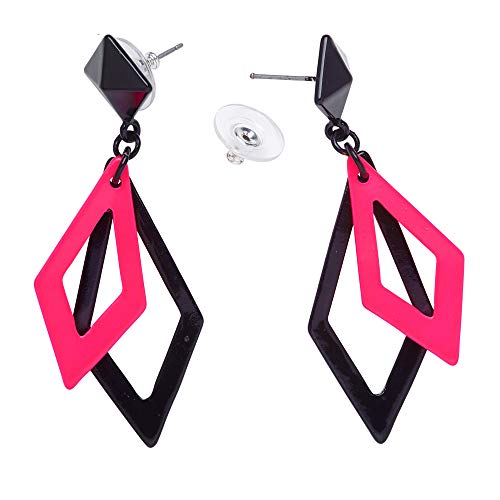 WIDMANN 03538 ? Rhombus Pendientes, One Size, neonfarbe