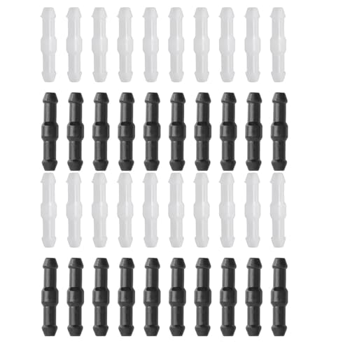 Bekecidi Lot de 40 Raccords Tuyau Lave Glace Type I, Durite Lave Glace Raccord Tuyau d'Arrosage Plastique pour Système de Lave-Glace Voiture Compatible avec la Plupart des Véhicules