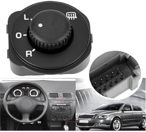Bouton de réglage du rétroviseur pour Skoda Fabia II Rapid Roomster 2006-2019