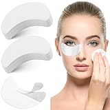 100 Pcs Eye Shadow Shield Protector, Disposable Eye Pads for Lash Extensions, 3.35" X 1.97" Lint Free Eye Make-Up Shield Protector, White Eyeshadow Stickers Prevent Makeup Residue for Eyeliner Makeup