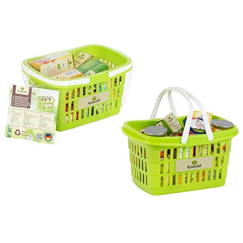 Theo Klein Alnatura Einkaufskorb I Gefüllt mit Schachteln und Dosen für den Kaufladen I Spielzeug für Kinder ab 2 Jahren