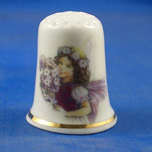 Birchcroft China Collectable Button - Violet Fairy