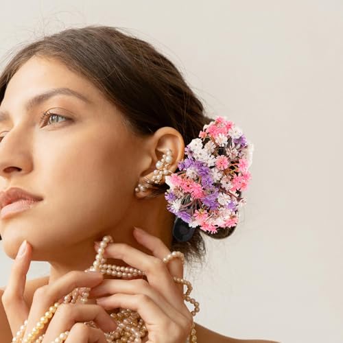 Pinzas de pelo de flores para evitar caídas de peinados elegantes 5