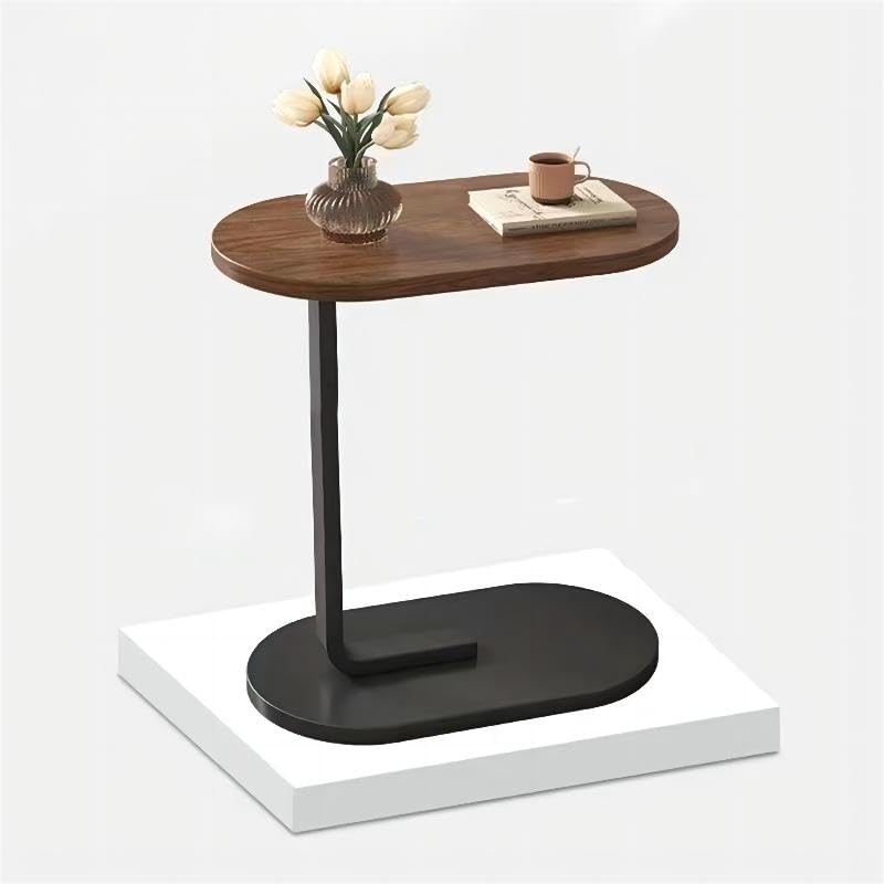 Runder Beistelltisch Aus Holz Im Nussbaum-Look – 40 Cm Durchmesser, 60 Cm Hoch, Perfekt Fürs Wohnzimmer