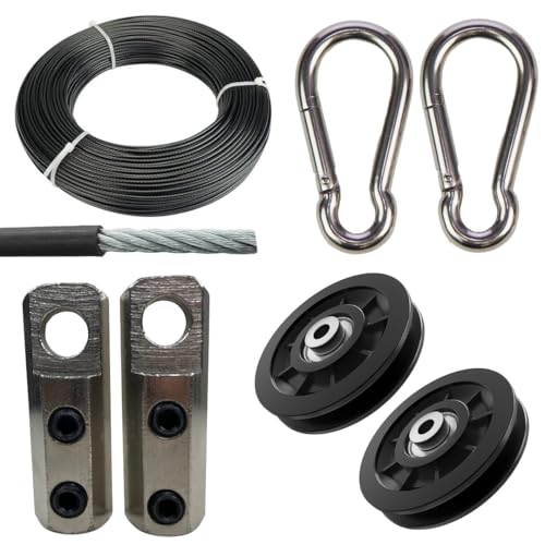 FITIFY Gym Machine Cable Wire (6mm) with Locking Accessories...