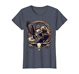 Bald Eagle vs Grizzly Bear Patriotic Wildlife Art T-Shirt, Women, Heather Blue, Large
