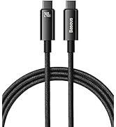 Baseus USB C Cable, 240W PD 3.1 5A Fast Charging USB C to USB C Charger Cable, Zine Alloy Nylon B...