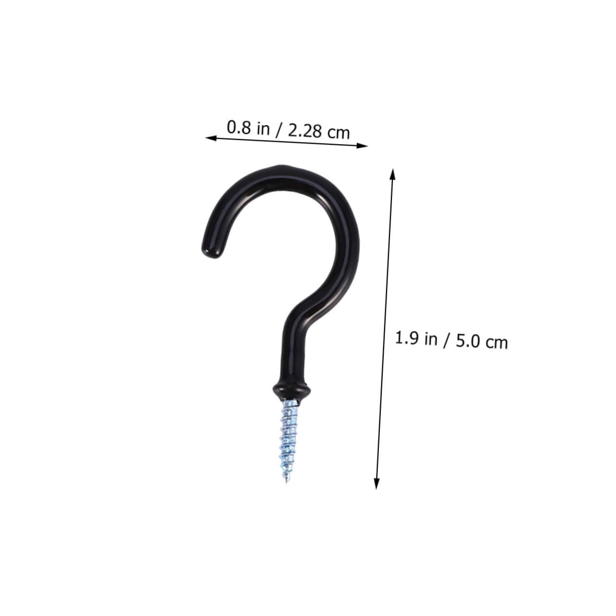 Ciieeo 30pcs Heavy Duty Screw Cup Hooks Vinyl Coated Ceiling Hooks for Hanging Mugs Lanterns Flower Pots and Holiday Decorations for Kitchen Garage and Outdoor Use