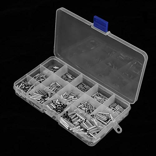 Davitu 700Pcs/Set 14 Values 10-22 AWG Non-insulated Ferrule Copper Terminals Assortment Kit for Wire Cable