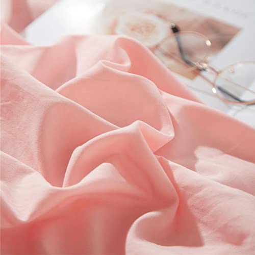 Etdiffe Pink Duvet Cover Queen Size - 3 Piece Boho Bohemian Farmhouse Pom Fringe Microfiber Comforter Cover Set - Soft And Lightweight Quilt Cover #TOP4