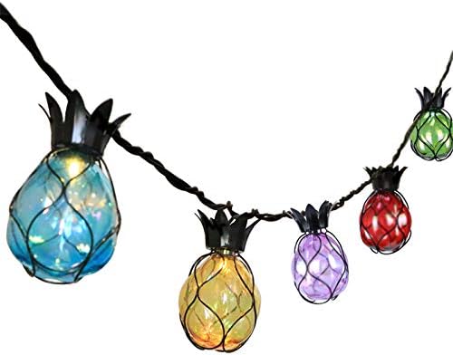 Vigdur Pineapple Fairy String Lights with 10 Multicolor Bulbs Connectable Waterproof Decorative Indoor String Lights for Christmas Party Birthday Wedding Festival Bedroom Outdoor Patio