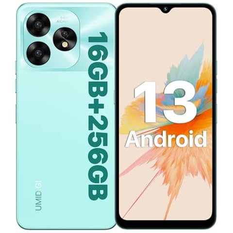 UMIDIGI A15 Cell Phones 16(8+8)G+256G, Android 13 Mobile Phone, 64MP Main Camera Octa Core Smartphone Unlocked 6.7” HD+ Full-View Waterdrop Screen, 5000mAh Battery 20W Fast Charging, 4G Dual SIM, NFC Cover