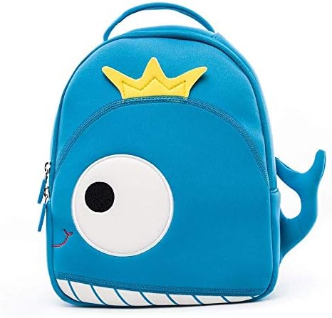 12" Cartoon 3D Panda Backpack Waterproof Preschool Bag for Boys and Girls with Anti Lost Leash … (Whale)