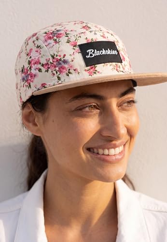 Image of Blackskies 5-Panel Cap with Floral Pattern Unisex Baseball Cap