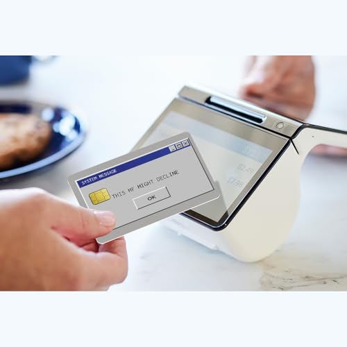 podafu 2 PCS Credit Card Sticker Skins for Transportation Key, Debit, Credit Card Covering Personalizing Bank Card Slim, Debit Card Stickers Waterproof Vinyl Skins Vintage System Message Funny Decal - Thumbnail 3