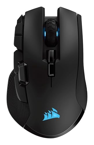 Corsair IRONCLAW RGB Wireless FPS/MOBA Gaming Mouse – 18,000 DPI – 10 Programmable Buttons – Designed for Large Hands – iCUE Compatible – PC, Mac, PS5, PS4, Xbox – Black - Wireless - Mouse