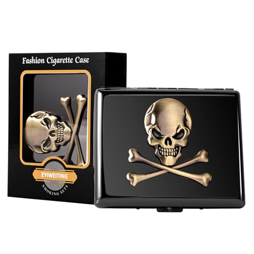 Etui à Cigarettes Classique Vintage en Métal pour Femmes et Hommes, peut contenir 18-20 Cigarettes 100mm, Porte Carte de Crédit RFID. (20pcs 100's)