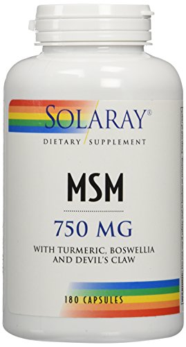 Image of Solaray MSM Capsules, 750 mg, 180 Count