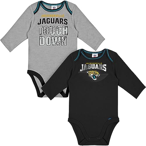 Image of Gerber Baby NFL Team 2 Pack Long Sleeve Onesie Bodysuit