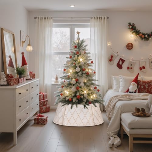 Lanpn Metall Weihnachtsbaum Kragen 90cm, Weihnachtsbaum Halsband Christmas Tree Collar Für Groß L Wetterfest Für Kunstbäume Innen Außen… – Ansicht 5