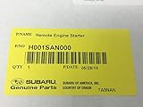 Subaru Remote Start 2020-2024 Legacy & Outback w/Push Start H001SAN001 OEM Genuine