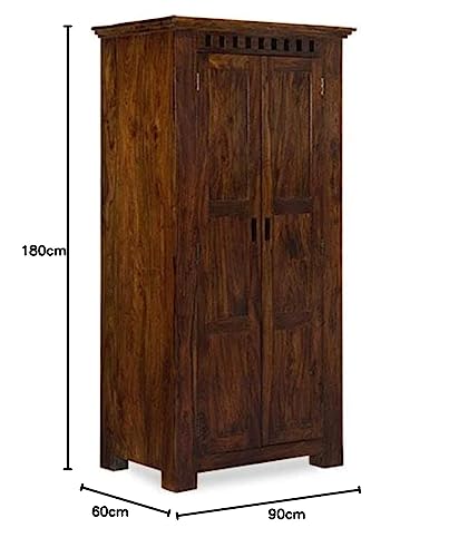 Image of Sheesham Solid Wood Furniture Kuber Wardrobe for Bedroom