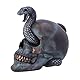 Nemesis Now Horror-Totenkopf-Ornament, graue Serpentine, 19 cm