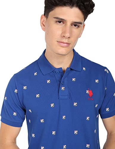Image of U.S. POLO ASSN. Men Shield Print Polo Regular Fit Shirt