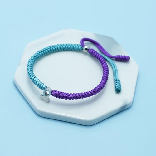 LAMIBEE Bracelet For A Cause, Awareness Ribbon Bangle Bracelets, Wristbands Get Well Soon, Protection Surfer String Bracelet for Men, Women Boho Amulet Style4