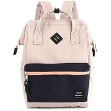 himawari Travel Backpack with USB Charging Port 15.6 Inch Doctor Work Bag for Women&Men9003-Grey pink04#