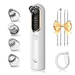Yccu Aspirateur Point Noir Extracteur Points Noirs Visage Tire Comedon Points Noirs Anti Point Noir Nez Nettoyage des Pore Peau Soin Visage Blackhead Removal 4 Sondes et 4 Modes Rechargeable