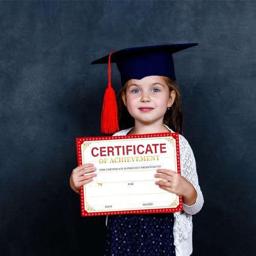 30 Pieces Certificate of Achievement Student Awards Certificates Paper Month Certificates 8.5 x 11 Inch (Red) - Image 6
