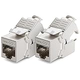 deleyCON CAT 6a Keystone Modul // RJ45 Patchkabel Netzwerkkabel Verbinder