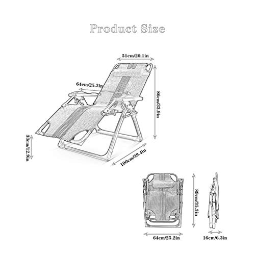 Meubles de jardin pliants et inclinables avec assise imperméable rouge - 5