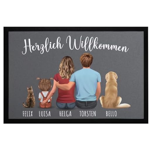 Personalisierte Fußmatte für Familien