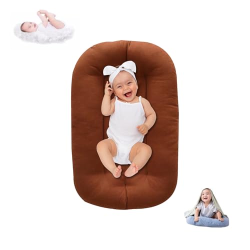 Image of Baby Lounger for Infants 0-12 Months, Bionic Design Baby Lounger Soft Organic Cotton Breathable Lounger, Newborn Babies Essentials Gifts