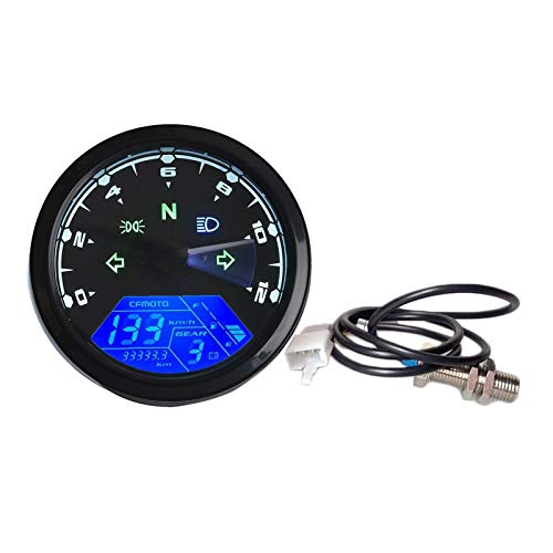 Romacci 12000RPM 6 Gear Universal Motorcycle LCD Digital 199km / h Velocímetro Retroiluminação Odôme