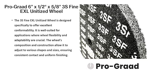 Image of EXL Unitized Wheel, Silicon Carbide, 6 inch Diameter x 1 /2 inch Wide x 5 /8 inch Arbor, 3S Fine | (Pack of 1)