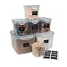 Airtight Large Food Storage Containers - Set of 6 (12 pcs) + Bonus 2 ½ Measuring Cup + 8 Chalkboard stickers - Ideal for Sugar, Flour, Baking supplies, Bulk Pantry Food Storage - Leakproof
