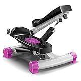Mini Stepper Fitness Cardio Trainer, Stepper Regolabile in Altezza, Attrezzatura per Esercizi Stepper con Monitor E Band
