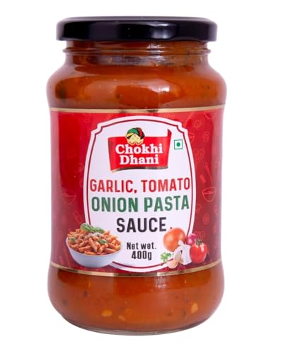 Image of Chokhi Dhani Pasta Sauce 400g | Garlic Tomato Onion Italian Sauce | Cooking & Pizza Sauce | Perfect for Pasta, Sandwiches & Grilled Dishes | No Artificial Colours