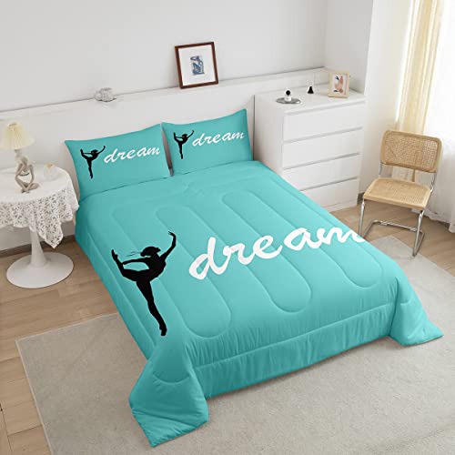 Image of Feelyou Gymnastics Comforter Set Full Size Bedding Set for Women